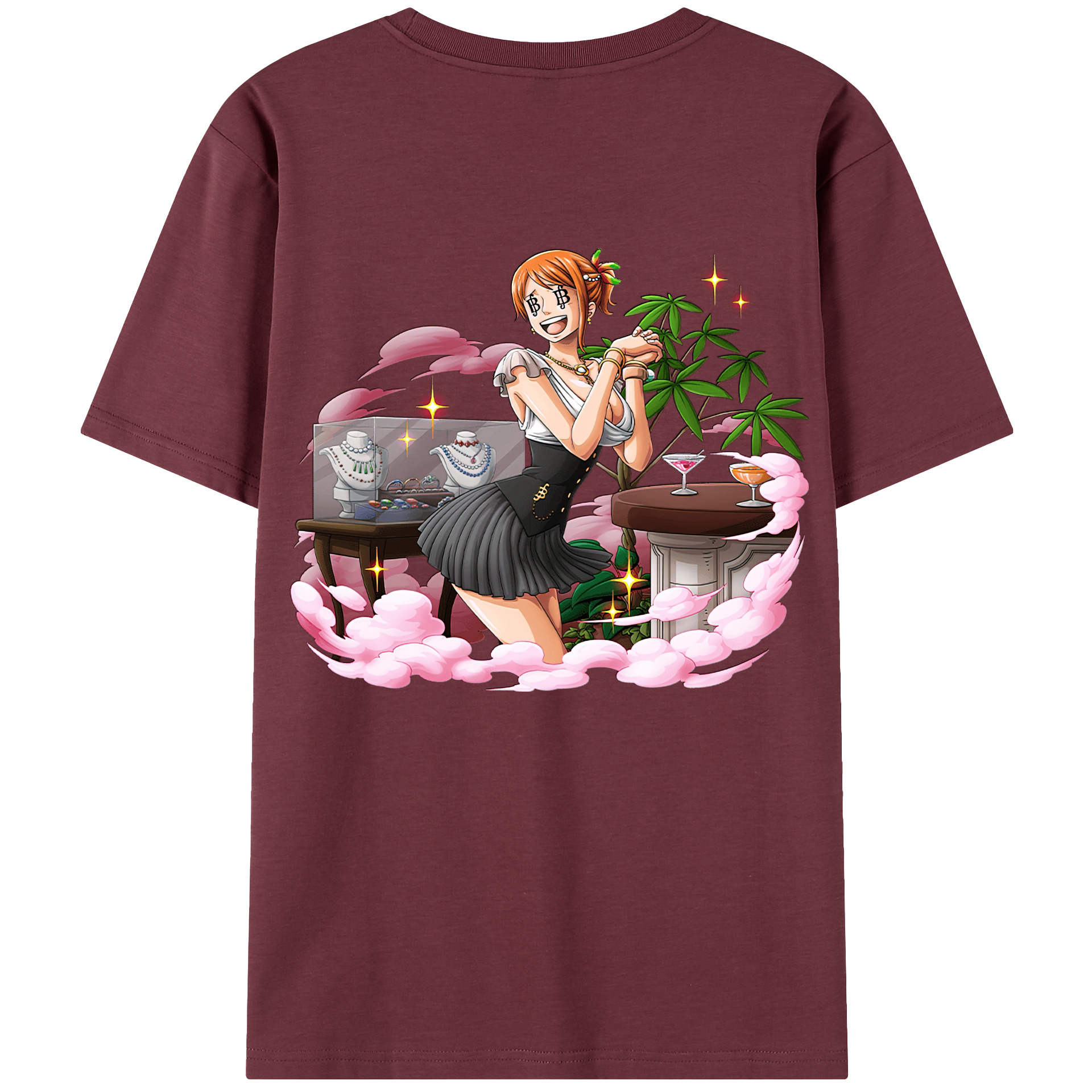 ワンピース ナミ ONE PIECE Nami 綿100％半袖Tシャツ（背面プリント）